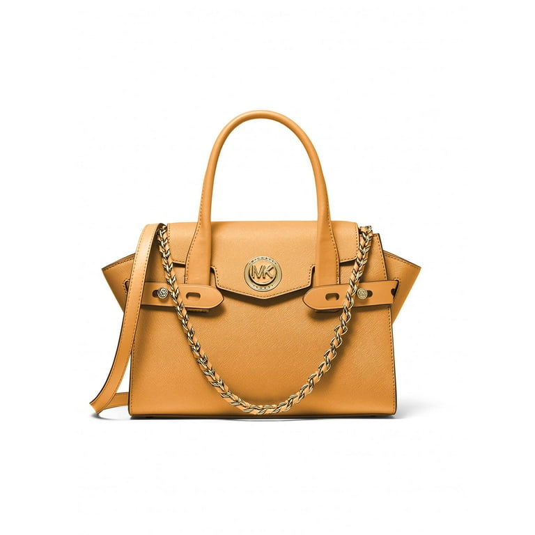 Michael Kors Carmen Small Flap Satchel Leather Bag 