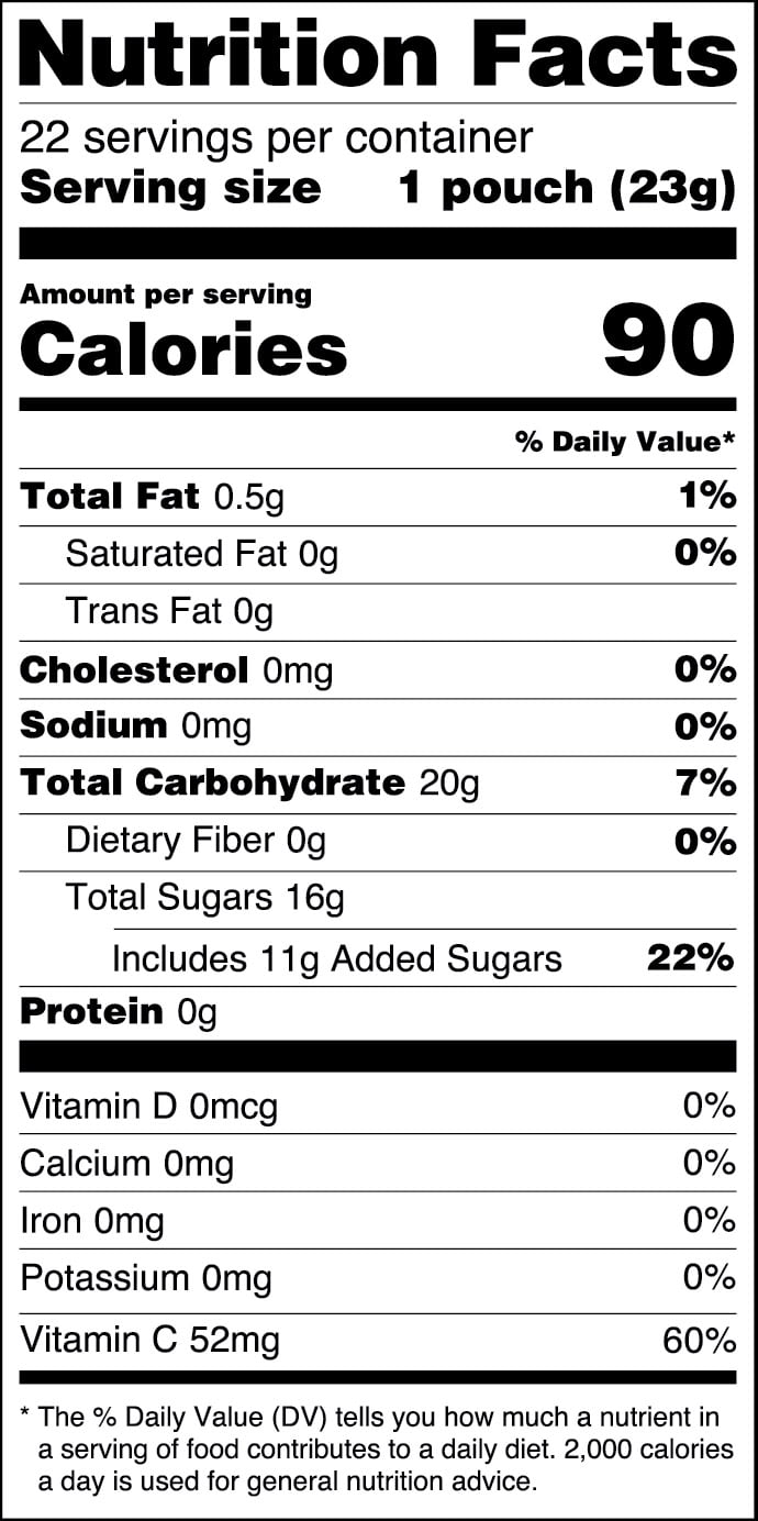 Great Value Fruit Smiles Snacks, Tangy Flavor, 22 Count