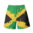 thumbnail image 4 of Binienty Men's Board Shorts Swim Trunks With Jamaica Paint Splatter - Quick Dry for Summer Beach and Water Activities, 4 of 10