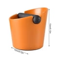 thumbnail image 2 of Caja de golpe de café con asa, molienda antideslizante Tamper Kitchen Coffee Grounds Recipiente, naranja, exposición Inevent HA7748-06B, 2 of 2