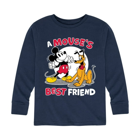 Mickey & Friends - A Mouse's Best Friend - Toddler And Youth Long Sleeve Graphic T-Shirt
