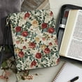 thumbnail image 4 of FOR U DESIGNS Rose Green Leaves PU Leather Bible Cover Case Aesthetic Bible Study Bag for Men Size Medium with Adjustable Strap Bible Bags for Women Organizer Bible Accessories, 4 of 7