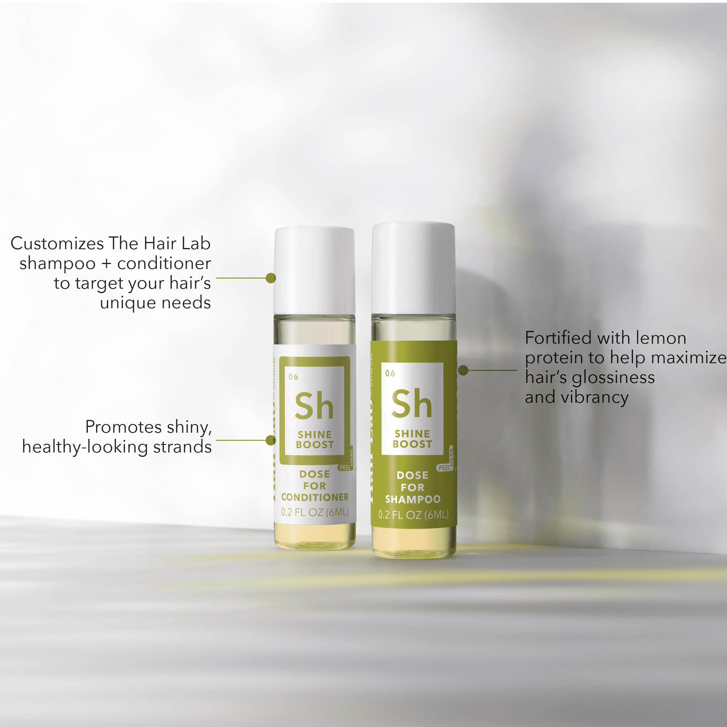 The Hair Lab Shine Boost Custom Shampoo and Conditioner Dose Set