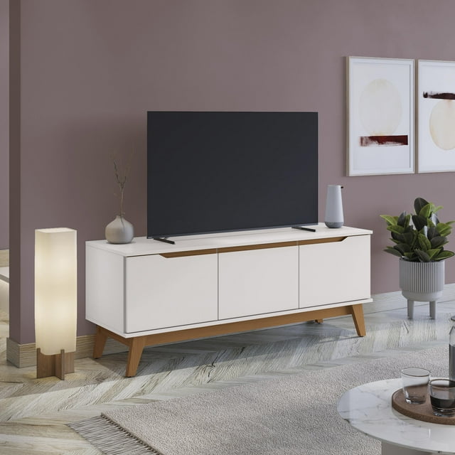 Mueble TV 55" Kappesberg 136cm con 3 Puertas Blanco