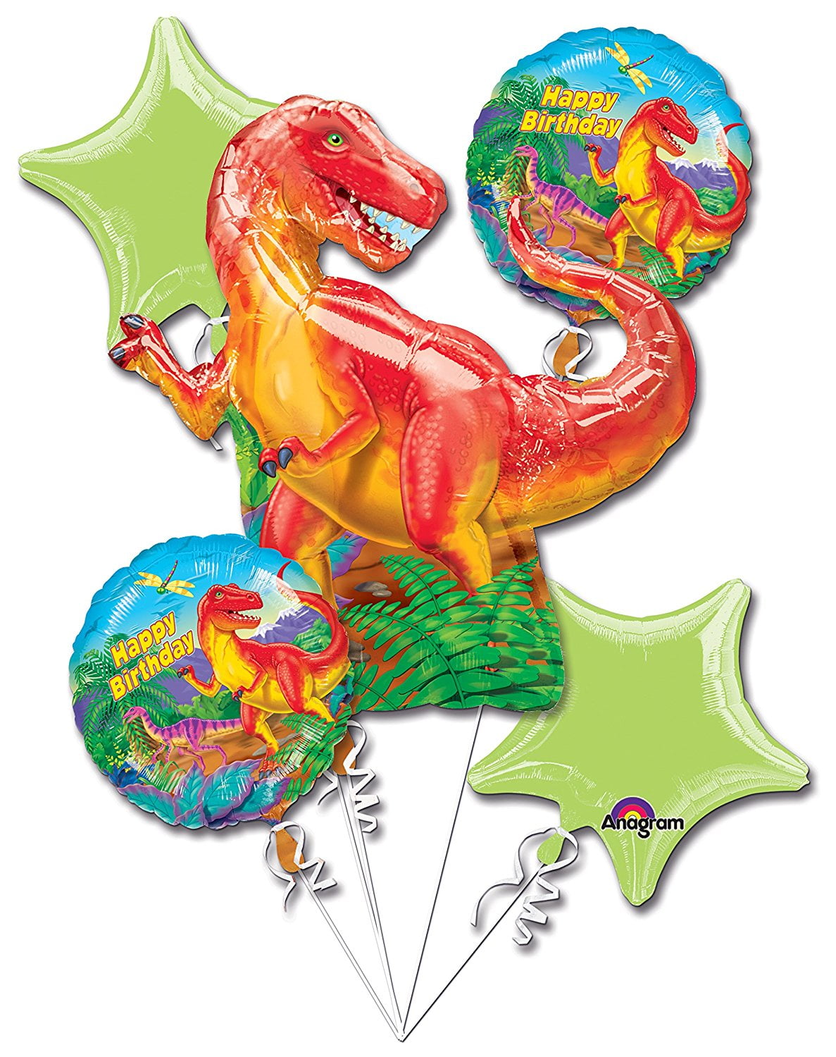 Dinosaur Party Balloon 5 Piece Bouquet