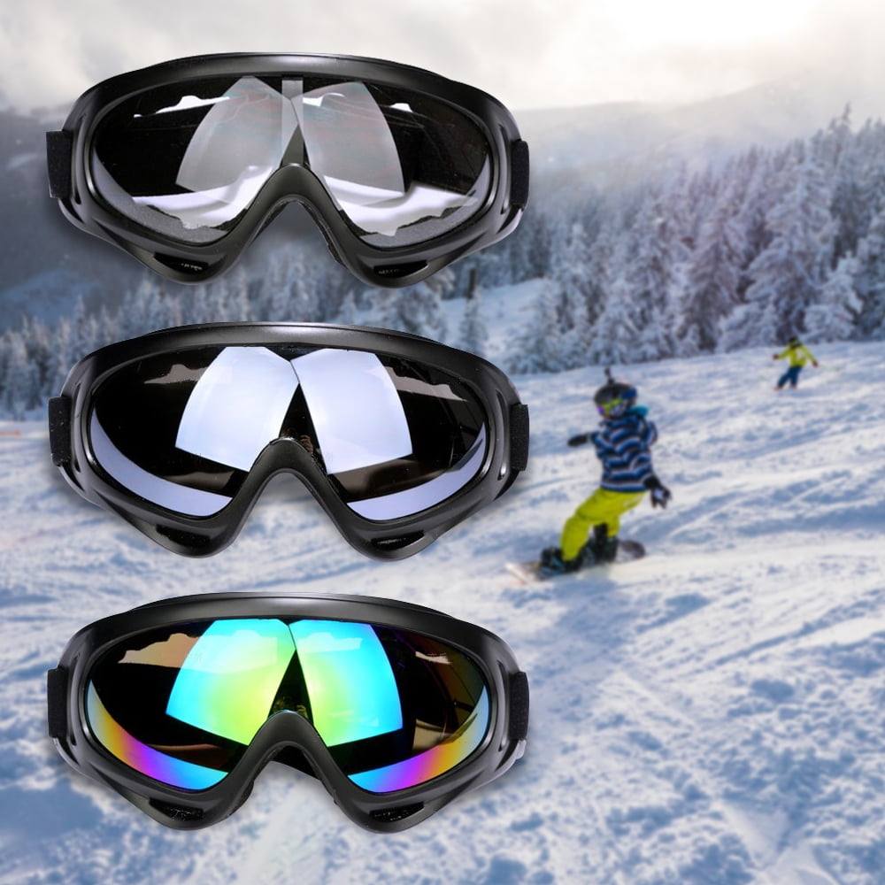 White Frame Ski Snowboard Snowmobile Outdoor Ski GOGGLES Anti Fog UV Tint Lens 