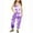 Purple, variant on Odeerbi Kids Girls Summer Jumpsuit Tie-dye Bib Overalls Casual Sleeveless Rompers Long Pants with Pockets 5-14 Years Orange