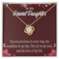 thumbnail image 3 of To My Granddaughter You are Precious Infinity Knot Necklace Message Card, 3 of 7