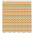 thumbnail image 3 of Aztec Shower Curtain, Earth Tones Ethnic Folk Chevron Retro Culture Hippie Bohemian Artistic Tribal Stripes, Fabric Bathroom Set with Hooks, 69W X 75L Inches Long, Multicolor, by Ambesonne, 3 of 3