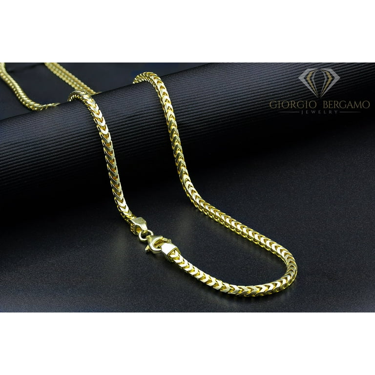 925 Italian Sterling Silver 3mm Solid Franco Chain FREE