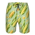 thumbnail image 3 of Logiee Fresh Sweet Corn Print Mens Swim Trunks Quick Dry Board Shorts,Breathable Hawaii Beach Shorts Swimwear Bathing Suits-Large, 3 of 6