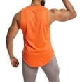 thumbnail image 5 of Yindaity Mens Workout Stringer Tank Tops Gym Shirts for Men Gym Tank Tops for Men (Orange,L), 5 of 5