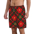 thumbnail image 2 of Fotbe Christmas Plaid Flower Trajes de Baño Estampados para Hombre, Shorts de Verano de Secado Rápido, Ropa de Playa, Bañadores-Large, 2 of 6