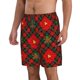 thumbnail image 2 of Fotbe Christmas Plaid Flower Trajes de Baño Estampados para Hombre, Shorts de Verano de Secado Rápido, Ropa de Playa, Bañadores-XX-Large, 2 of 6