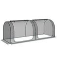 thumbnail image 1 of Outsunny 8 x 3ft Crop Cage with Two Zippered Doors Black, 1 of 10