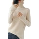 thumbnail image 4 of Suéter de cuello alto para mujer, Tops, jersey de Color sólido, Top de manga larga, suéter suave para mujer, Tops de punto, 4 of 5