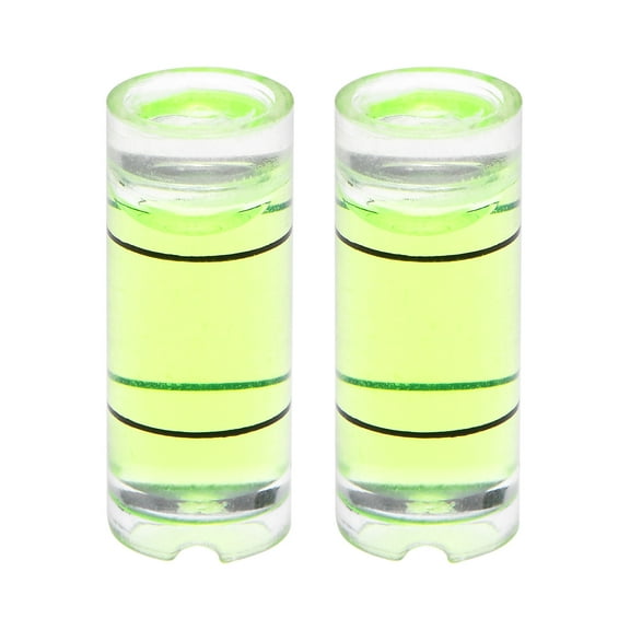 Uxcell 2 Packs Cylindrical Bubble Level 8x20mm Mini Bullseye Spirit Levels for Camera Tripod Telescope, Green