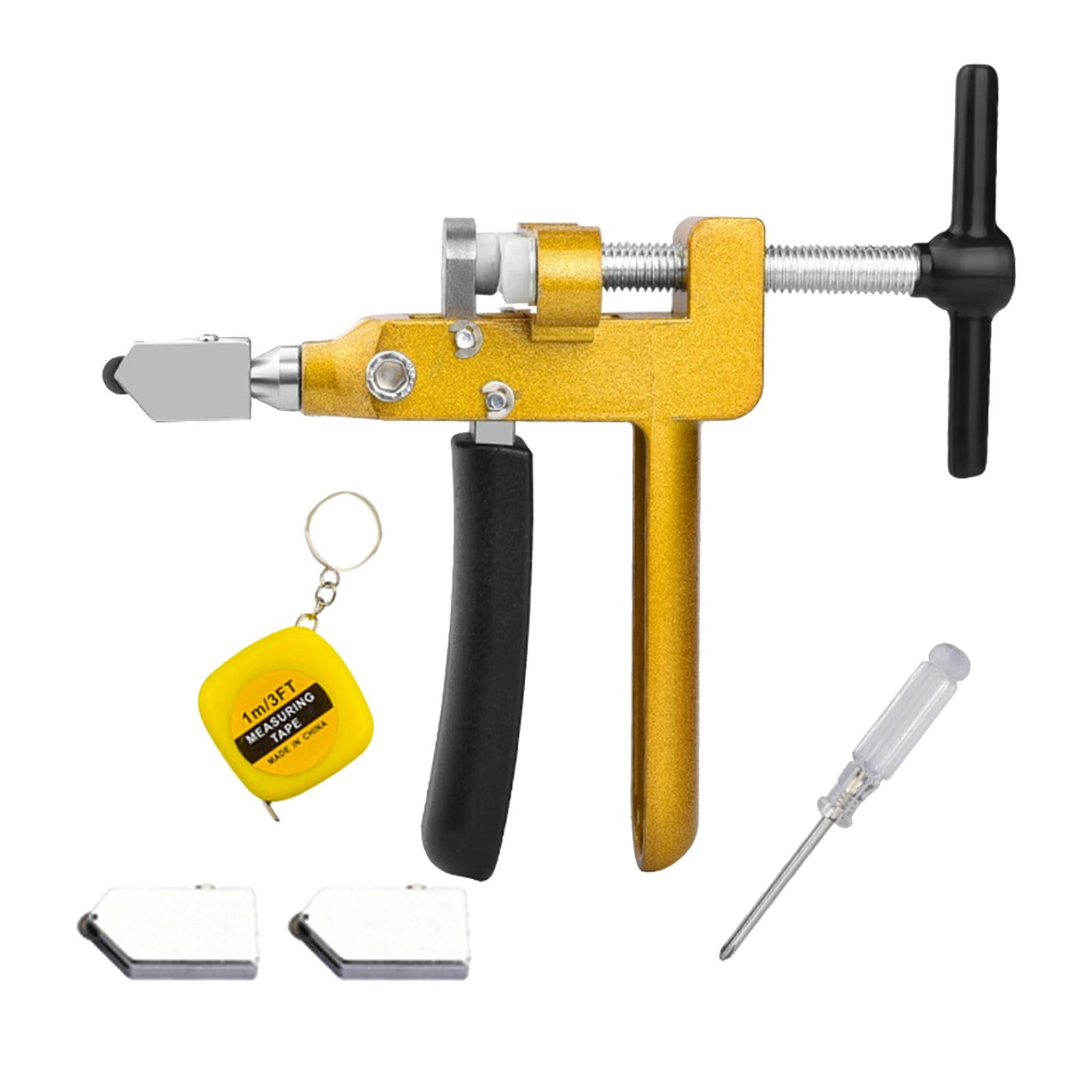 Glass Tile Cutter Breaker, Glass Ceramic Cutting Tool, DIY Cutting Breaking, Mirror Durable Portable 3 in 1 Glass Cutter Manual Tile Cutter