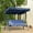 Blue, variant on BOBOKY 3-Person Patio Swing Chair with Canopy and Cushion Outdoor Garden Porch Hanging Seat for Comfortable Relaxing.Blue