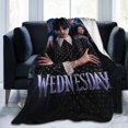 thumbnail image 2 of Manta de felpa de Wednesday Addams, ultra suave y acogedora, de lujo, para sofá cama, mantas de felpa cálidas y ligeras para todas las estaciones, 50 x 40 pulgadas, 2 of 6