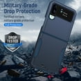 thumbnail image 7 of for Samsung Galaxy Z Flip 4 5G Case, Phone Case Heavy Duty 2 in 1 Full Body Rugged Shockproof Hybrid Hard PC Soft TPU Bumper Drop Protective Girls Women Boy Men Covers for Z Flip 4 5G, Blue, 7 of 7
