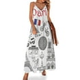 thumbnail image 2 of Paris France Travel Theme Design Sleeveless Dress summer dress daily dresses summer Party dresses Women's long dress, 2 of 6