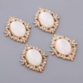 thumbnail image 6 of 2/4 Sets Pearl Rhinestone Crystal Button Flatback Embellishments for women Jewelry Wedding Dress Hair Accessory Bridal Dress Up - Multicolor, 3.2x2.6cm, 6 of 10
