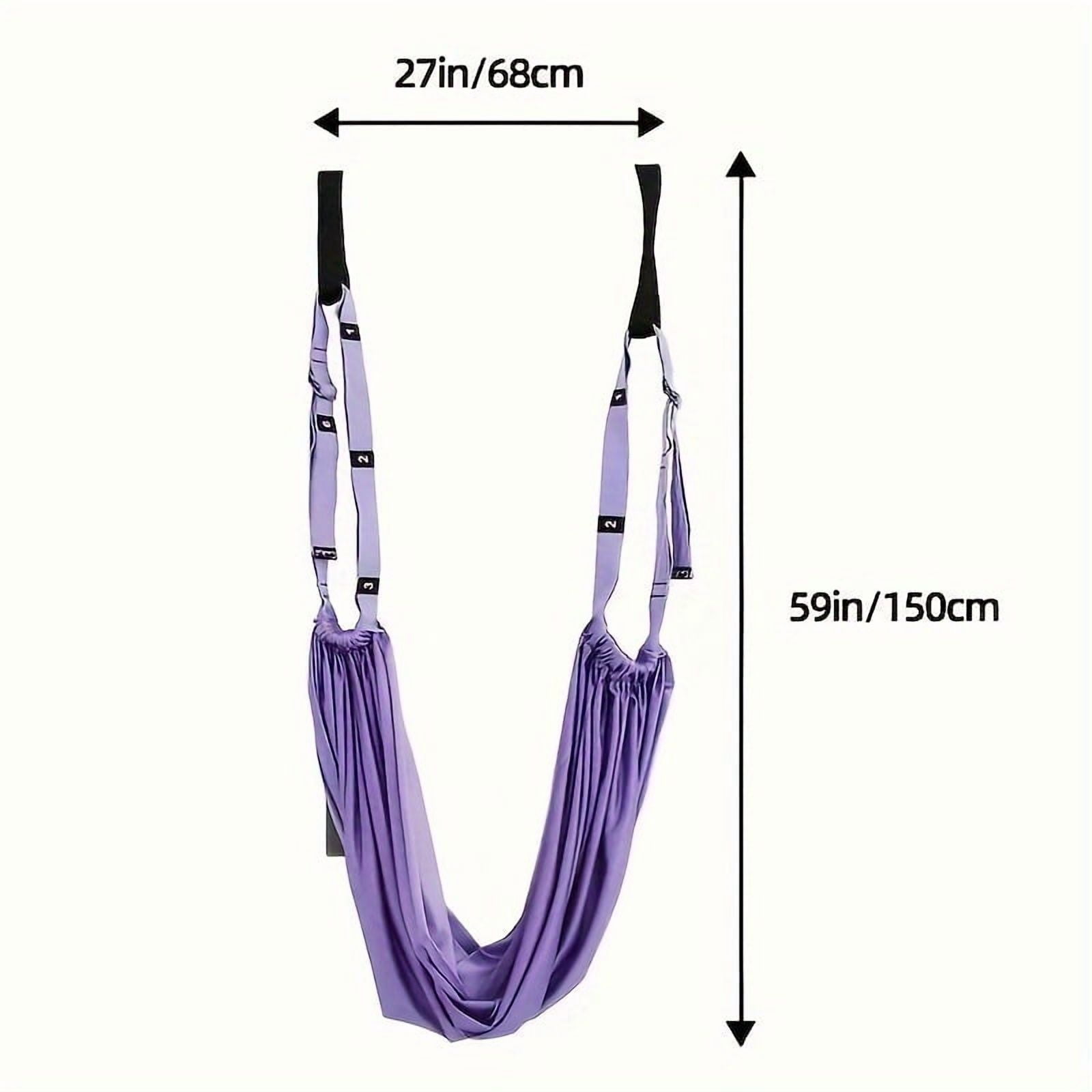 Blue Yoga Stretching Strap for Door, Adjustable Flexibility Trainer for Legs Waist Back, Home Workout Stretch Band with Soft Fabric, Fitness Equipment for Fitness Gymnastics Aerial, Gift for Women