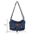 thumbnail image 4 of Bolso de mezclilla Bolso de viaje Correa ajustable Bolsas de mano para mujer Bolso vintage portátil, 4 of 9