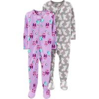 Microfleece Footed Blanket Sleeper, 2-pack (Baby Girls & Toddler Girls)
