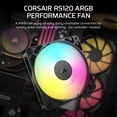 thumbnail image 2 of Ventilador CORSAIR RS120 ARGB PWM Daisy-Chain de 120 mm, bajo nivel de ruido, 2 of 7