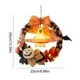 thumbnail image 3 of Farmhouse Halloween Decor - Rustic Scarecrow Bat Wreath for Porch & Party Decorating 2025, 3 of 6