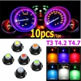 thumbnail image 2 of 10 bombillas LED T3 T4.2 T4.7 Canbus superbrillantes para el interior del coche, indicador de calentamiento del salpicadero, lámpara de instrumentos para coche, 12 V, 2 of 4