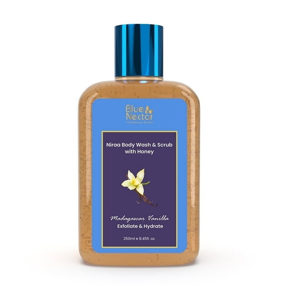 Blue Nectar Niraa Madagascar Vanilla Tan Removal Body Wash  Scrub for Women  Men - 250ml