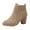 Khaki, variant on Daznico Winter Boots for Women,Women's Ankle Boots with Heel Suede Boots Vegan Elegant Pointed Comfortable Wide Shaft Boots Lightweight Retro,Shoes for Winter,Size:9