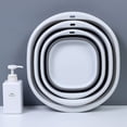 thumbnail image 6 of Portable Plastic Laundry Basin Dishpan Saving Space Hiking Camping Wash Basin Bathroom Accessories Laundry Tub Bath Basin BLUE L, 6 of 8