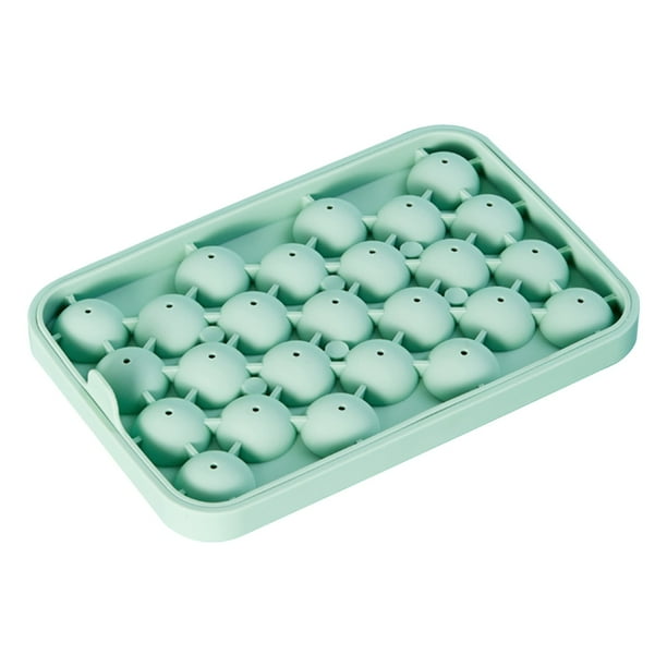 Moldes para hornear, molde para pastel de 25 agujeros, molde de silicona para whisky, bola de hielo con tapa, molde para cubitos de hielo para refrigerador, molde para cubitos de hielo caseros