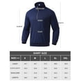 thumbnail image 6 of Men's Quarter Zip Pullover Casual Lightweight Sweatshirt with Long Sleeve Navy Blue, 6 of 6
