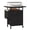 Black, variant on JIOABL Rolling Printer Stand with 2 Fabric Drawers, Storage Shelf, Side Organizer Bag and Lockable Wheels for Home Office, Black