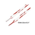 thumbnail image 3 of INSPIRE CHIC Flat Shoe Strings Irregular Color Blocks Colored Striped Shoelaces for Sneakers Sports Shoes Boots 2 Pairs White-Red 110cm/43.3", 3 of 4