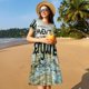 thumbnail image 4 of Easygdp I Haven't Been Everywhere But Its On My List para Vestido Transpirable de Mujer, Vestido Suelto de Manga Corta con Pliegues y Bolsillos para el Verano, 4 of 6