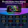 thumbnail image 4 of Projection Alarm Clock 7.4" LED Projection Clocks for Bedroom Digital Clock with 180° Rotatable Projector, Battery Backup, USB Charger Ports, Large Display Alarm Clock Projection on Ceiling, 4 of 11