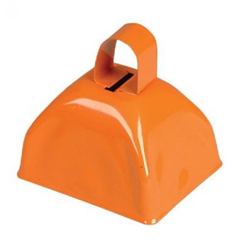 3inch Orange Metal Cow Bell (Bulk Pack of 12 Bells)