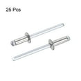 thumbnail image 4 of Unique Bargains 4mm Diameter 10mm Grip Length Silver Tone 304 Stainless Steel Blind Rivets 25 Pack, 4 of 4