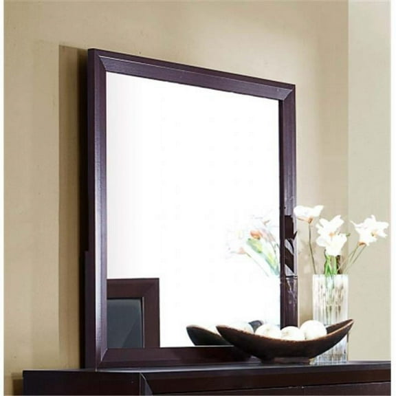 Home Elegance 2145-6 Edina Mirror in Brown Espresso