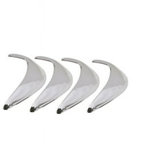 4x Chrome ABS Car Fender Flares Lip Wheel Eyebrow Arch Protector Moulding Trim