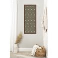 thumbnail image 2 of Kate and Laurel Framed Fabric Pinboard 18 x 42, Green Botanical Block Print Printed Linen Classic Bulletin Board for Use as a Vision Board or Wall Organization, Florence Medium Brown Frame, 2 of 8