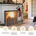 thumbnail image 6 of Costway 2-Panel Fireplace Screen w/ Double Door Fire Spark Guard Safety Fence Gold, 6 of 9