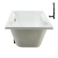 thumbnail image 6 of Streamline N-4480-769-PBR 66 in. x 34 in. Acrylic Soaking Drop-In Bathtub in Glossy White, With External Drain in Polished Brass, 6 of 14