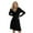 Black, variant on Womens Fall Dress Womens Plus Size Ruched Wrap Dress Pleated Bodycon Midi Casual Party Dress Fall Dresses Women Purple L